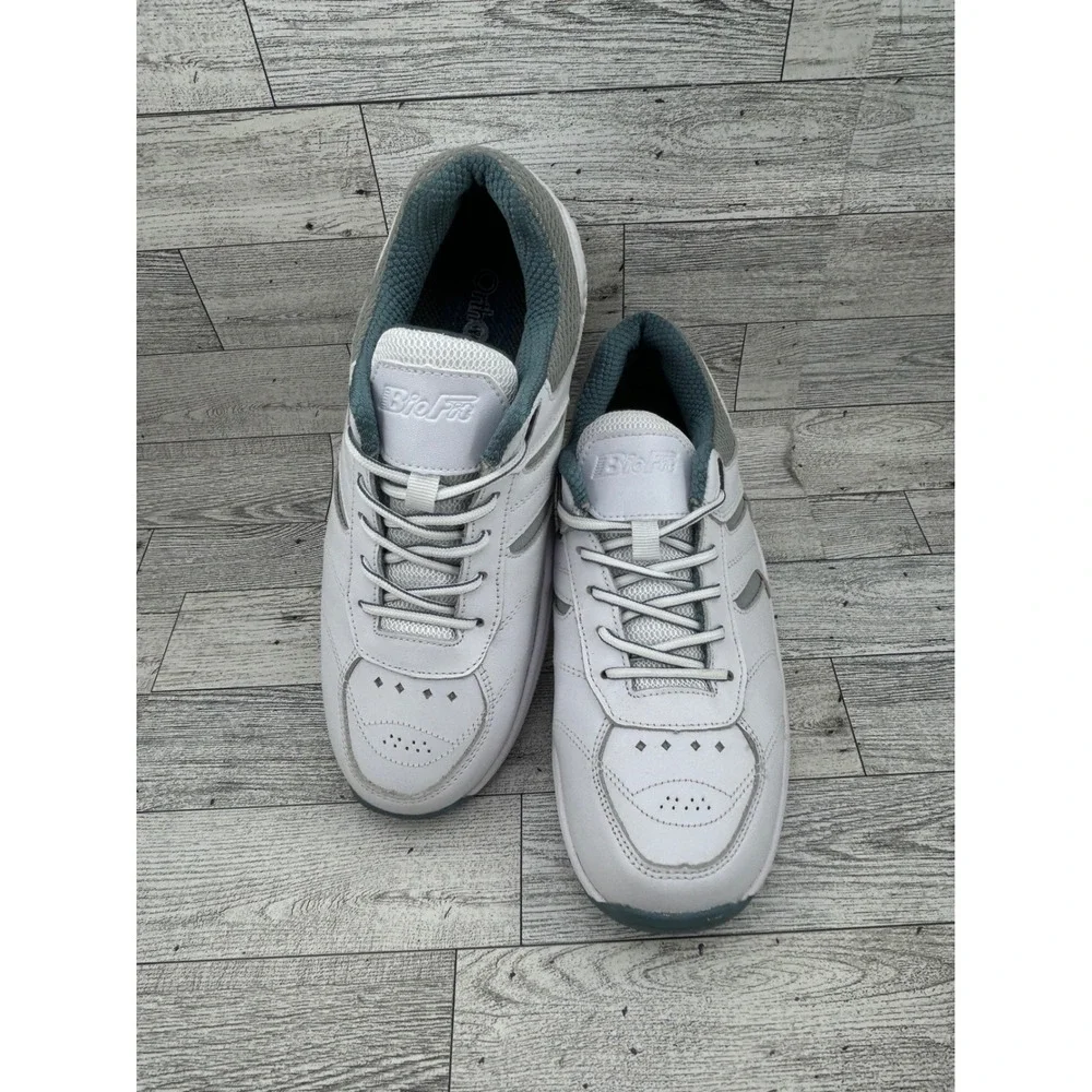 BioFit 940‎ Women Walking Shoes White Leather Ortho-Step Sneakers Size 7 B